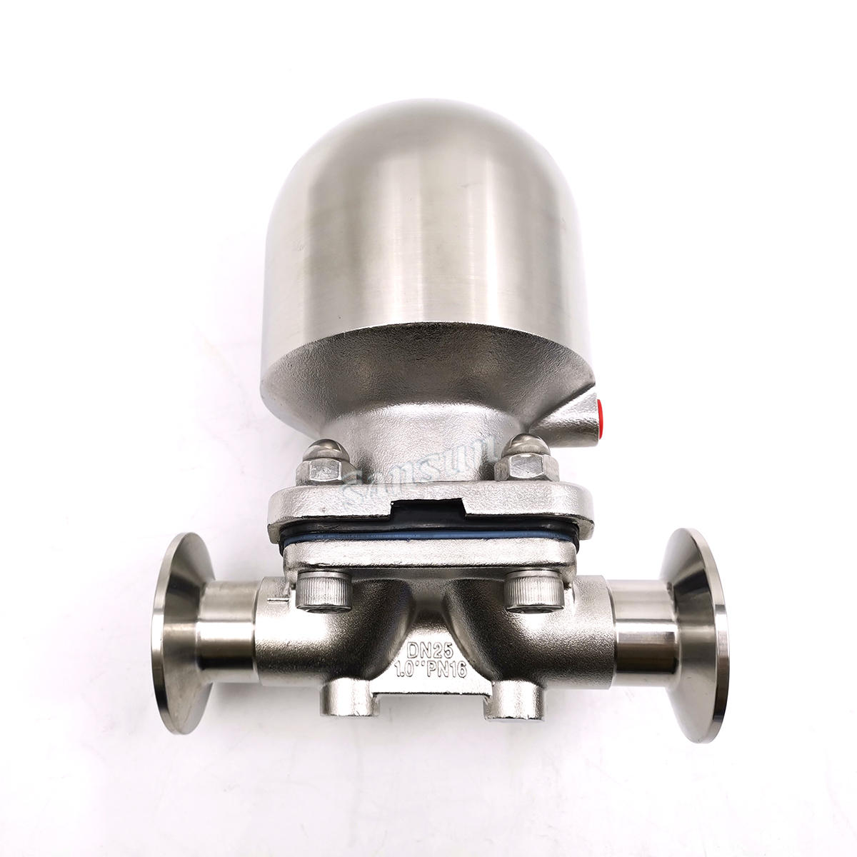 Válvula de diafragma accionada por aire sanitario de sujeción con precio de fábrica de sellos de silicona